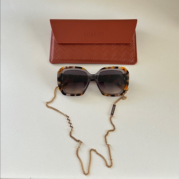 Missoni Square Sunglasses w/ Chain - Tortoise - BNIB main image 8